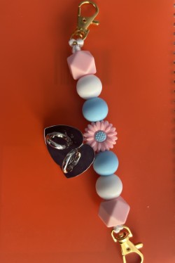 Matching Beaded Pen and Wristlet Keychain Gift Set