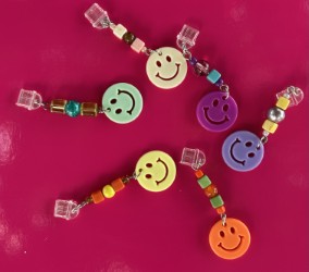Smiley Face USB-C Dust Plug Charm | Beaded Phone Dust Plug | Kindle USB-C Port Protector | Cute Phone Accessory | Handmade Charm | Y2K Gift