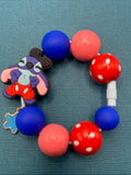 Stitch-Inspired Blue & Red Beaded Tumbler Charm