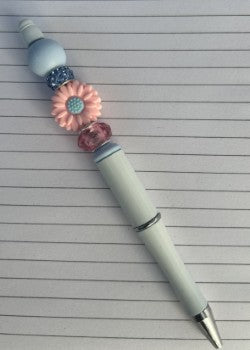 Matching Beaded Pen and Wristlet Keychain Gift Set