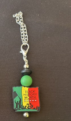 Juneteenth Tumbler Handle Charm | Black History Cup Accessory | Beaded Tumbler Charm | Afro Girl “God Is My Strength” Charm | Stanley Cup