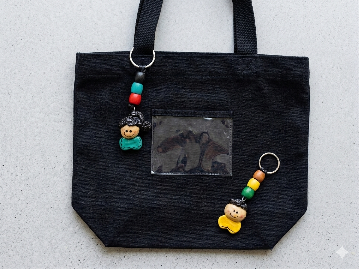 Handmade Character Keychain | Vibrant Boho Bag Accessories